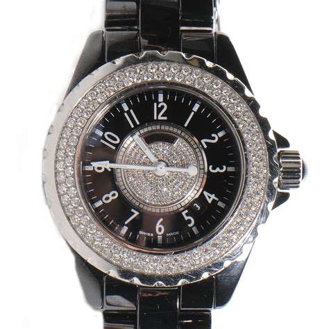 chanel j12 33mm black diamond bezel|Chanel new j12 watch price.